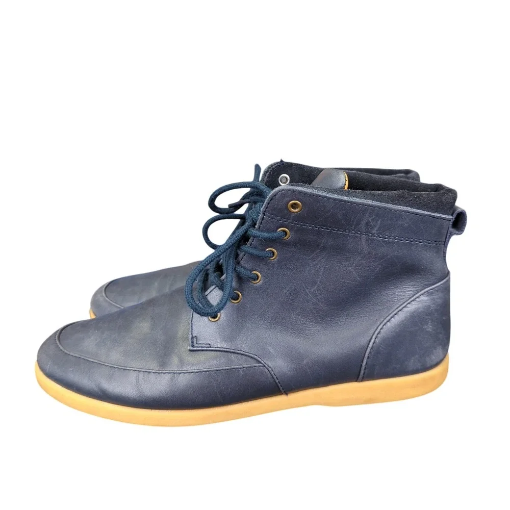 CLAE Hamilton Leather Chukka Boots Mens Size 9.5‎ Navy Blue Casual